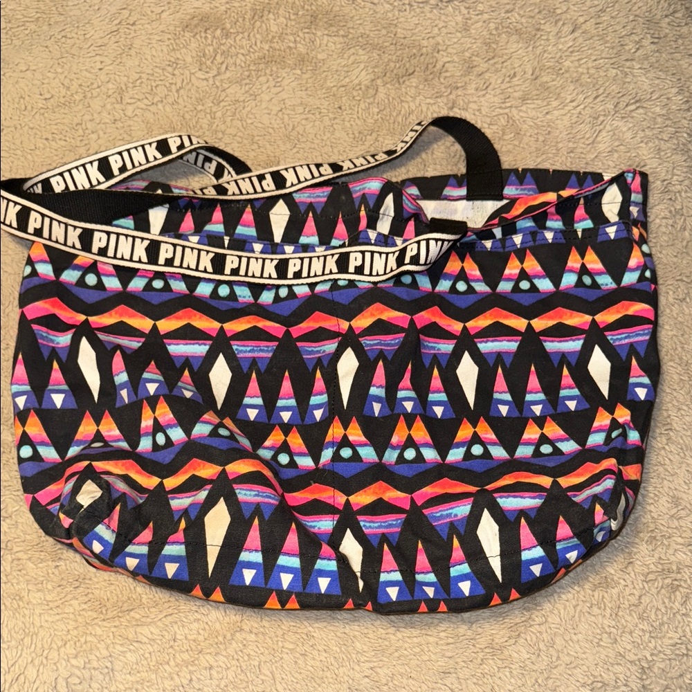 PINK Vibrant Geometric Tote Bag 🌈